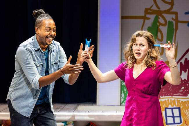 Dwayne Washington and McKenna OGrodnik in THAT PARENTING MUSICAL. Photo by Maria Baranova